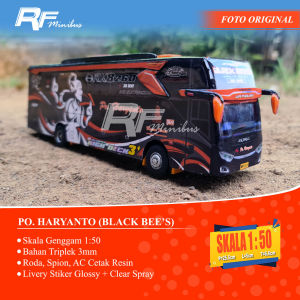 Miniatur Bus Po. Haryanto (Black Bees) Skala 1:50