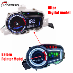 Luminous LED electronic version of Asia Eagle fifth generation DL125 digital speedometer odometer LED meter assembly for Y15ZR