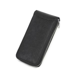 CONTACTS FAMILY Watch Storage Roll Box Case Single Slot Watch Display Boxes Saffiano Leather Single Watch Collection Box Organizer