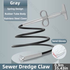 Drain Clog Remover Hand Clip Dredge Drain Gripper Flexible Four Claw Trash Pick Up Tool Grabber Claw Hair Picker