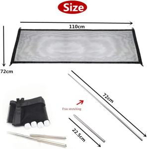 110x72cm Cat and dog fence Home baby safety net foldable pet isolation net punch-free breathable fence Childrens staircase safety door net Portable fence net foldable dog fence Indoor living room kitchen Bedroom