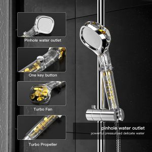 PAKET Hand Shower Mandi Booster Fan Turbo dan Kran Cabang Stainless Lolipop Warna High Quality