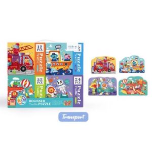 Babymommy👶🏻 Mideer 4 in 1 Theme Puzzle 2 Design Available Educational Toy Puzzle for Kids Teka-Teki Kanak-Kanak 儿童拼图