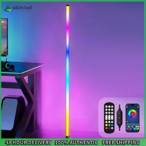 Sikiwind Smart RGB LED Corner Lamp Smart Modern Floor Lamp with APP and Remote USB Power Supply for Living Room Bedroom