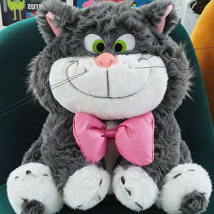 New Cartoon Bow Tie Lucifer Large Size Plush Toy Kawaii Stuffed Doll Childrens Gift Cute Sleeping Partner Room Decoration Doll