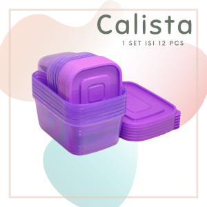 Toples Plastik Kotak Calista Rumoi Soft 12pcs Food Container Food Preparation Food Storage Set Tempat Wadah Penyimpanan Makanan Tempat Bumbu Dapur Set Lunch Box Set Toples Kulkas Set