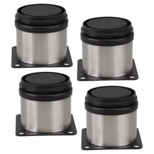 4pcs Stainless Steel 5cm Thicken Adjustable Furniture Legs Table Bed Sofa Cabinet feet foot legs With mounting screws