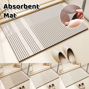 Soft Diatomie Mat Quick-drying Bathroom Mat Non Slip Super Water Absorbent Floor Mat Anti Slip Rug Rubber Matting Shower Bath Mat Washable Toilet Doormat Carpet Household Kitchen Bedroom Bathtub Shower and Sink Quick-Drying