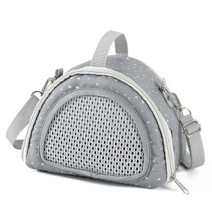 SDFSF Breathable Portable Small Animal Carriers Comfortable Adjustable Shoulder Strap Travel Hamster Tote Bag Multi-Purpose Foldable Hamster Backpack Hamster