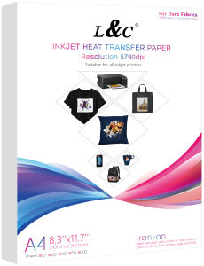 【PH Ready Stock】L&C Inkjet Heat Transfer Paper A4 for Dark/Light Fabrics (10/20 sheets)