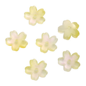 10Pcs 11mm/15mm Gradient Colorful 3D Cherry Blossom Glass Beads For DIY Earrings Bracelet Jewelry Making Findings Crafts Accessories