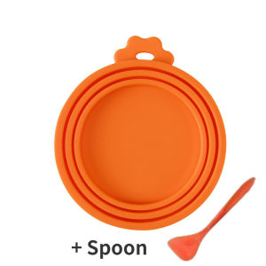 Silicone Pet Food Can Cover Portable Canned Lid With Spoon Reusable Cat Dog Food Seal Cover Silicone Can Lids