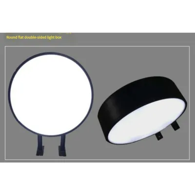 Portable Advertising LED Lightbox ROUND Outdoor Signage/ Without Logo or Print (Plain Only)