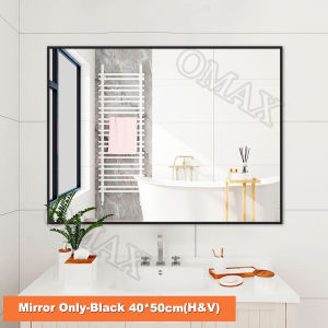 [In stock] 16/20 inch Round Mirror Wall Decor with Frame Large Bathroom Mirror with Organizer Wall Mounted Circle Mirror Black Metal Frame for Bathroom Entry Dining Room & Living Room