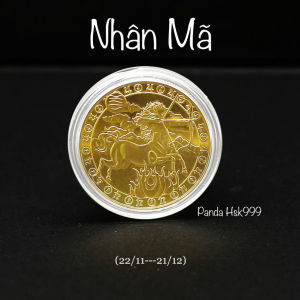 Đồng Tiền Xu Zodiac (GOLD) Tarot Hoàng Đạo 12 Chòm Sao Chiêm Tinh