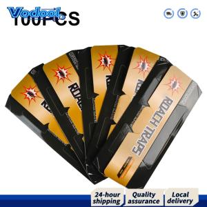 Durable 100Pcs Cockroach Traps Sticky Pest Catchers Non-Toxic Pet Safe for Indoor and Outdoor Use