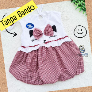 P-011 Dress Bayi terbaru motif animal (0-6 bulan) + BANDANA
