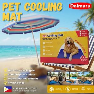 DAIMARU Pet Cooling Mat Large Pressure-Activated Cooling Pad for Dogs – No Water Electricity or Refrigeration Needed – Non-Toxic Reusable & Portable for Home Travel & Outdoor Use