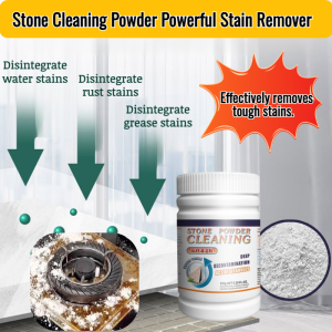 Stone Cleaning Powder Powerful Stain Remover strongly decontaminates and polishes the kitchen quartz table top and marble tiles cleans it