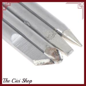 [The Cici Shop] 4Pcs Set Soldering Iron Tip 30w 40w 60w For External Heat Soldering Irons Copper Head Replaceable Welding Tips Soldering Tools