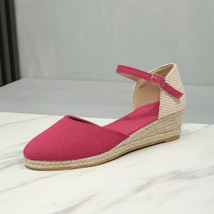 [Free Shipping] 2025 New Summer Fashion Wedge Sandals for Women Closed-Toe Espadrille Shoes