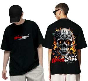 Baju Kaos Motif UNDERGROUN SKUL T-shirt Distro Terbaru Pria Wanita Keren Lengan Pendek Simpel Combed