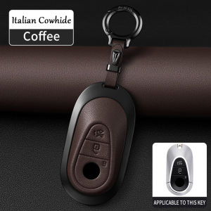 Sarung Kunci Mercedes Benz W211 AMG W205 W205C W203 W210 W124 W202 W204 CLA GLA GLK AMG GLC C C200 B200 A S C E Class Leather Car Key Cover Case Accessories