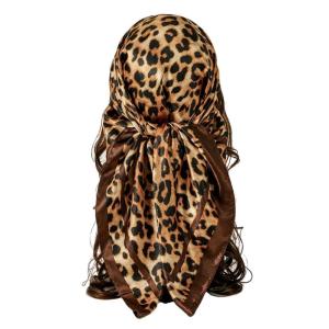 Stylish Sun Blocking Headscarf Polyester Head Cover Scarf Headwrap With Trendy Animal Print For Daily Activity