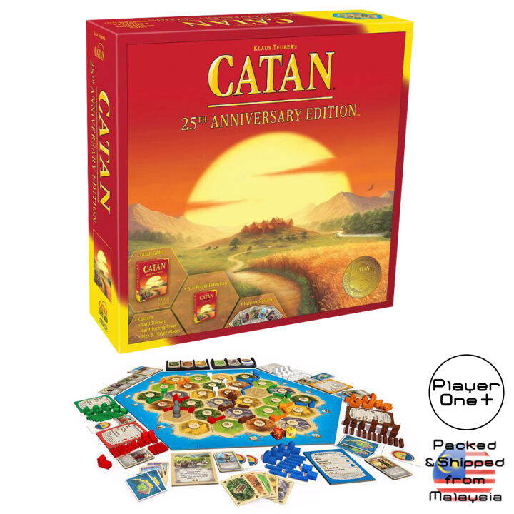 Catan 25th Anniversary Edition Board Game Catan Base + 5-6 Players ...