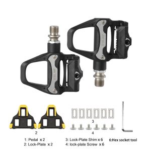 Bàn đạp xe đạp đường trường ESLNF Bàn đạp không kẹp tự khóa SPD Bàn đi xe chống trượt Thích hợp cho phụ kiện xe leo núi ngoài trời