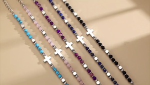 Hand-making Round Beaded Bracelet Religious Bracelet Natural Stone Bangles Stone Bracelet Present for Woman and Man