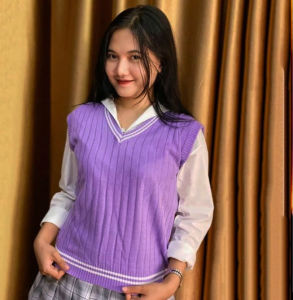 Rompi Rajut list Sweeter Outer Korea style Vest Korea Knit wear BALAZER premium