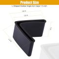 Metal Bed Frame End Caps L Shape Rubber Bed Frame Cover Feet 1-1/2" x 1-1/2" for Most Metal Bed Frame Angle Iron Caps Furniture Leg Protectors - 4 Pcs. 