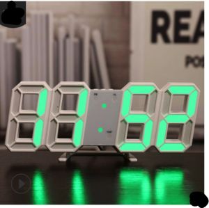 3D LED Digital Large Wall Clock Modern Design Home Living Room Decoration Date Temperature Calendar Alarm Table Clock