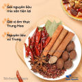 Gia vị lẩu Tứ Xuyên set 5 gói, gia vị lẩu cay Trùng Khánh thơm ngon, cho 3-5 người ăn, tặng kèm túi lọc. 