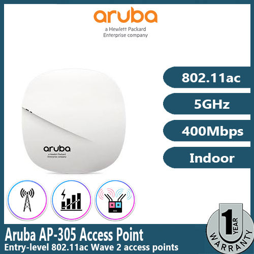 Aruba AP-305 Dual 2x2/3x3 802.11ac AP 802.11n/ac 2x2:2/3x3:3 MU