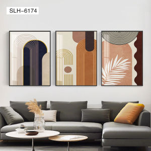 3picsกรอบรูปตกแต่งสำหรับสำนักงาน ร้านค้า ห้องนั่งเล่นติดตั้งง่ายไม่ต้องเจาะผนังชุดสามภาพการตกแต่งที่เรียบง่ายและทันสมัย