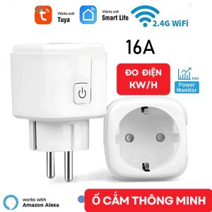 Ổ cắm điện điều khiển từ xa qua WIFI Tuya điều khiển từ xa bằng điện thoại 16A