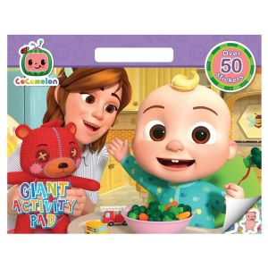 CoComelon Colouring Activity Book Giant Pad With 50 Stickers for Kids