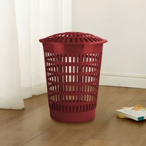 LD-C1257 Keranjang Baju Kotor Bulat Set Tutup Serbaguna / Laundry Basket Keranjang Cucian Pakaian
