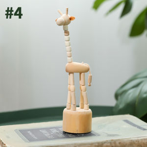 Wooden Pup Toy Desk Top Decor Handmade Model Graffiti Cute Kids Toy