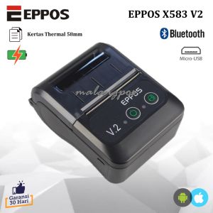 Mini Portable Printer Bluetooth Eppos EP X583 EP-X583 V2 Bluetooth Printer Struk Kasir 58mm
