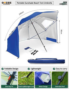 Portable Beach Fishing Dual-Use Tent Umbrella windproof UV fishing beach sun umbrella