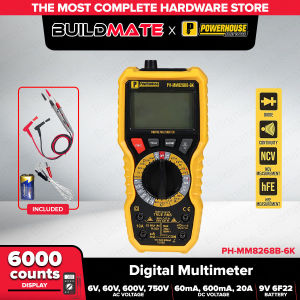 BUILDMATE Powerhouse Digital Multimeter 6000/ 2000 Counts CAT III 1000V/ 600V AC/DC Voltage PHHT