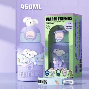 กระติกน้ำเด็ก 2in1 กระติกน้ำสแตนเลส กระติกน้ำเก็บความเย็น  ขนาด550ml