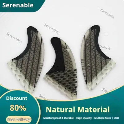 Serenable 3 Pieces Long-Lasting Single Tab Wave Fins Controlled Flex Carbon Fiber Wave Fins Utmost Control Thruster Fin Set Speed Generating