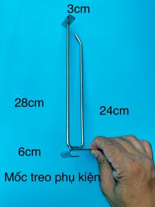 óc đôi treo phụ kiện inox 304 không hít PHÚC HƯNG PHÁT bh 3 năm kích thước nhỏ 24cm lớn 28cm.