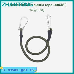 ZHANTONG 30 60 90 120cm Carabiner Elastic Rope Outdoor Camping Luggage Strap Clothesline Stretch Durable Camping Equipment Multifunction