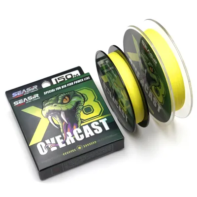 【Great discount】Seasir Overcast 8 Braided PE Fishing Line Japan Quality X8 Multifilament 100M/150M/300M 15-50LB High Stength Main Line For Big Fish Power Line