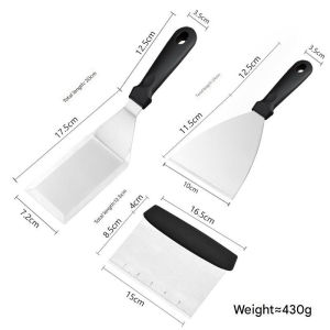 DewyBabe Cake Server Set Stainless Steel Tiramisu Spatula PP Handle Dessert Pie Baking Kitchen Tool